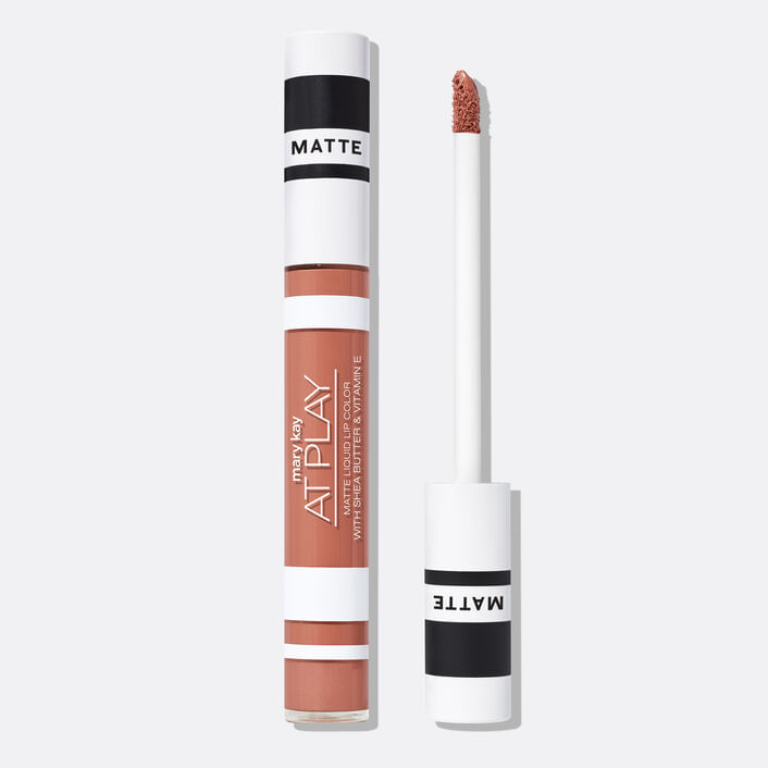 Batom Líquido Matte Manteiga de Karité Vitamina E, 6,5g - Mary Kay At Play® - Batom Líquido Matte com Manteiga de Karité e Vitamina E - Mary Kay At Play® - Desert Sunset - 6,5g
